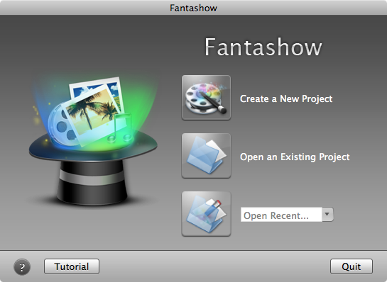 Mac Fantashow Welcome Screen